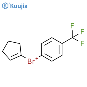 1-Cyclopenten-1-yl[4-(trifluoromethyl)phenyl]bromonium structure