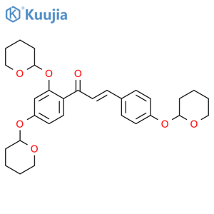 (2E)-1-[2,4-Bis[(tetrahydro-2H-pyran-2-yl)oxy]phenyl]-3-[4-[(tetrahydro-2H-pyran-2-yl)oxy]phenyl]-2-propen-1-one structure