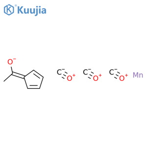 Manganese, [(1,2,3,4,5-h)-1-acetyl-2,4-cyclopentadien-1-yl]tricarbonyl- structure