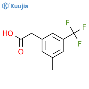 2-[3-methyl-5-(trifluoromethyl)phenyl]acetic acid structure