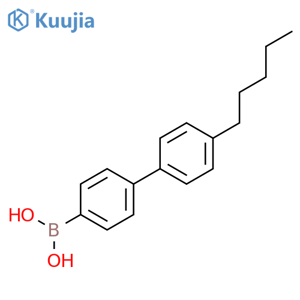 (4'-Pentyl[1,1'-biphenyl]-4-yl)boronic acid structure