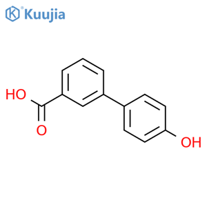 4'-Hydroxy-[1,1'-biphenyl]-3-carboxylic acid structure