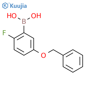 (5-(Benzyloxy)-2-fluorophenyl)boronic acid structure