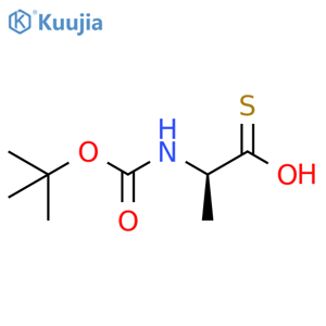 Propanethioic acid, 2-[[(1,1-dimethylethoxy)carbonyl]amino]-, (2R)- structure