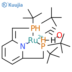 Ruthenium, [6-[[bis(1,1-dimethylethyl)phosphino-κP]methyl]-2-[[bis(1,1-dimethylethyl)phosphino-κP]methylene]-1,2-dihydropyridinato-κN]carbonylhydro-, (SP-5-52)- structure