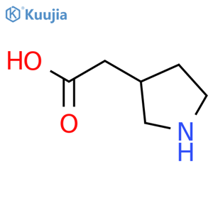 2-[(3S)-pyrrolidin-3-yl]acetic acid structure