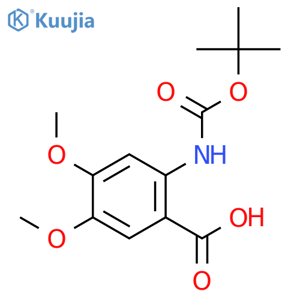 2-tert-Butoxycarbonylamino-4,5-dimethoxy-benzoic Acid structure