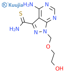 1H-Pyrazolo[3,4-d]pyrimidine-3-carbothioamide,4-amino-1-[(2-hydroxyethoxy)methyl]- structure