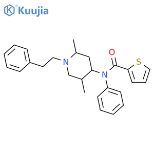 Thiophenecarboxamide,N-[2,5-dimethyl-1-(2-phenylethyl)-4-piperidinyl]-N-phenyl- (9CI) structure