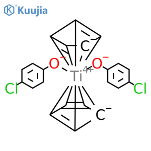 Titanium,bis(4-chlorophenolato-kO)bis(h5-2,4-cyclopentadien-1-yl)- structure