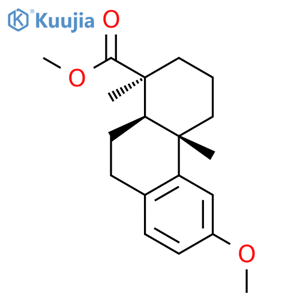 1-Phenanthrenecarboxylicacid, 1,2,3,4,4a,9,10,10a-octahydro-6-methoxy-1,4a-dimethyl-, methyl ester,(1S,4aS,10aR)- structure