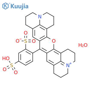 1H,5H,11H,15H-Xantheno[2,3,4-ij:5,6,7-i'j']diquinolizin-18-ium,9-(2,4-disulfophenyl)-2,3,6,7,12,13,16,17-octahydro-, inner salt, hydrate (9CI) structure