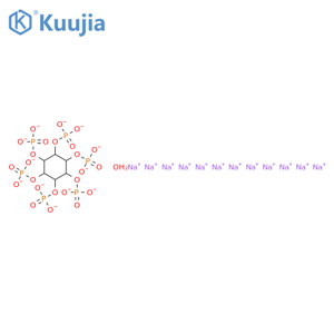 Phytic acid dodecasodium salt hydrate structure