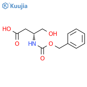 (R)-3-(benzyloxycarbonylamino)-4-hydroxybutanoic acid structure