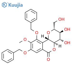 Pyrano[3,2-c][2]benzopyran-6(2H)-one, 3,4,4a,10b-tetrahydro-3,4-dihydroxy-2-(hydroxymethyl)-9-methoxy-8,10-bis(phenylmethoxy)-, (2R,3S,4S,4aR,10bS)- structure