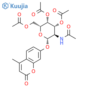 4-Methylumbelliferyl 2-Acetamido-2-deoxy-3,4,6-tri-O-acetyl-β-D-Galactopyranoside structure