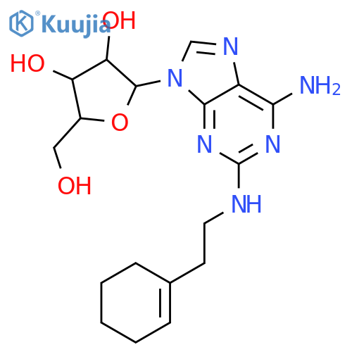 Adenosine,2-[[2-(1-cyclohexen-1-yl)ethyl]amino]- (9CI) structure