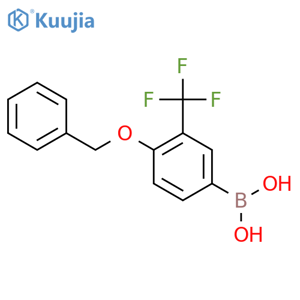 (4-(Benzyloxy)-3-(trifluoromethyl)phenyl)boronic acid structure