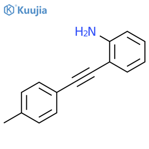 Benzenamine, 2-[(4-methylphenyl)ethynyl]- structure