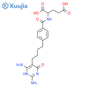 L-Glutamic acid,N-[4-[4-(2,6-diamino-1,4-dihydro-4-oxo-5-pyrimidinyl)butyl]benzoyl]- structure