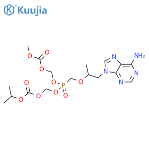 (((((1-(6-Amino-9h-purin-9-yl)propan-2-yl)oxy)methyl)phosphoryl)bis(oxy))bis(methylene) isopropyl methyl dicarbonate structure