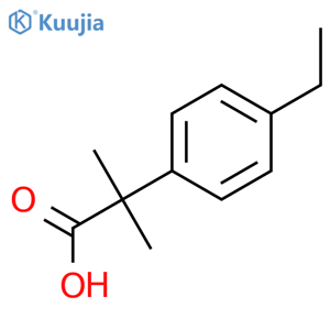 2-(4-ethylphenyl)-2-methyl-propanoic acid structure