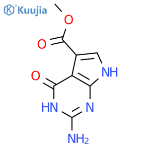 Methyl 2-amino-4-oxo-4,7-dihydro-3H-pyrrolo[2,3-d]pyrimidine-5-carboxylate structure