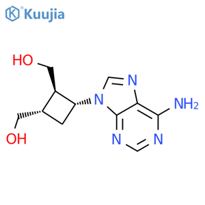 1,2-Cyclobutanedimethanol,3-(6-amino-9H-purin-9-yl)-, (1R,2S,3S)-rel- structure