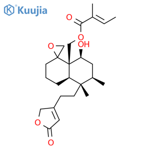 [(4aR,5S,7R,8S,8aR)-5-hydroxy-7,8-dimethyl-8-[2-(5-oxo-2H-furan-3-yl)ethyl]spiro[2,3,5,6,7,8a-hexahydro-1H-naphthalene-4,2'-oxirane]-4a-yl]methyl (E)-2-methylbut-2-enoate structure