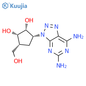 1,2-Cyclopentanediol,3-(5,7-diamino-3H-1,2,3-triazolo[4,5-d]pyrimidin-3-yl)-5-(hydroxymethyl)-,(1R,2S,3S,5S)-rel- structure