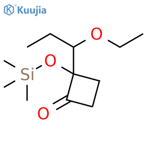 Cyclobutanone, 2-(1-ethoxypropyl)-2-[(trimethylsilyl)oxy]- structure