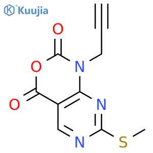 7-(Methylthio)-1-(prop-2-ynyl)-1H-pyrimido-[4,5-d][1,3]oxazine-2,4-dione structure