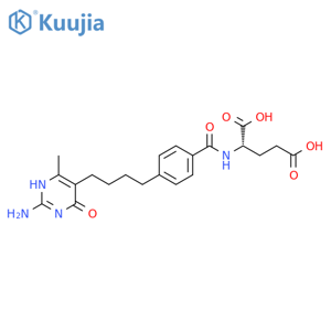 L-Glutamic acid,N-[4-[4-(2-amino-1,4-dihydro-6-methyl-4-oxo-5-pyrimidinyl)butyl]benzoyl]- structure