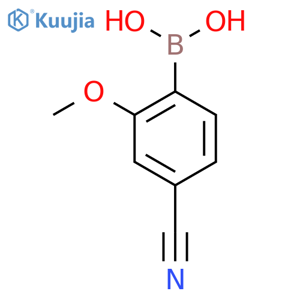 (4-Cyano-2-methoxyphenyl)boronic acid structure