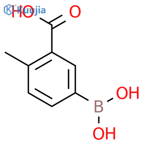 3-Carboxy-4-methylphenylboronic acid structure