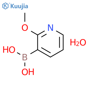 (2-Methoxypyridin-3-yl)boronic acid hydrate structure