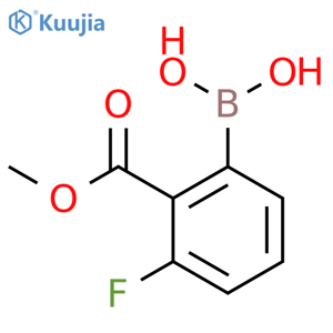 2-Methoxycarbonyl-3-fluorophenylboronic acid structure