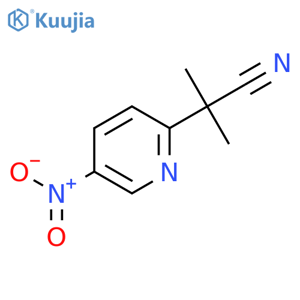 2-Methyl-2-(5-nitropyridin-2-yl)propanenitrile structure