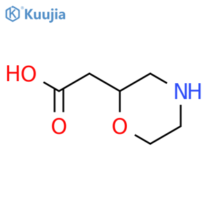 (R)-2-(Morpholin-2-yl)acetic acid structure