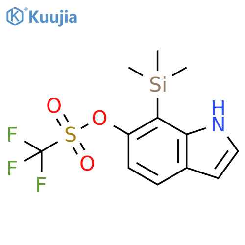 7-(Trimethylsilyl)-1H-indol-6-yl 1,1,1-trifluoromethanesulfonate structure