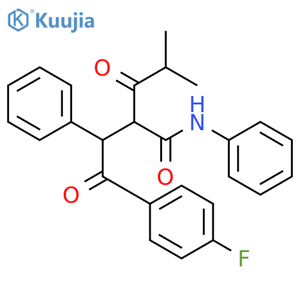 2-[2-(4-Fluorophenyl)-2-oxo-1-phenylethyl]-4-methyl-3-oxo-N-phenylpentanamide structure