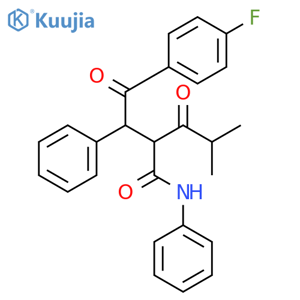 4-Fluoro-a-(2-methyl-1-oxopropyl)-γ-oxo-N,b-diphenyl-benzenebutanamide structure