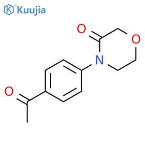 4-(4-acetylphenyl)morpholin-3-one structure