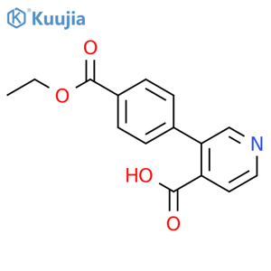 3-(4-Ethoxycarbonylphenyl)isonicotinic acid structure