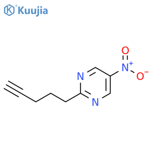 Pyrimidine, 5-nitro-2-(4-pentyn-1-yl)- structure