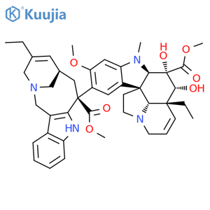 Aspidospermidine-3-carboxylicacid,6,7-didehydro-15-[(2R,6R,8S)-4-ethyl-1,3,6,7,8,9-hexahydro-8-(methoxycarbonyl)-2,6-methano-2H-azecino[4,3-b]indol-8-yl]-3,4-dihydroxy-16-methoxy-1-methyl-,methyl ester, (2b,3b,4b,5a,12R,19a)- structure