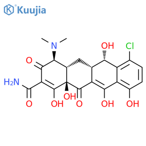 2-Naphthacenecarboxamide,7-chloro-4-(dimethylamino)-1,4,4a,5,5a,6,11,12a-octahydro-3,6,10,12,12a-pentahydroxy-1,11-dioxo-,(4S,4aS,5aS,6S,12aS)- structure