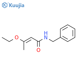 2-Butenamide, 3-ethoxy-N-(phenylmethyl)-, (E)- structure