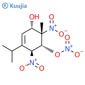 4-Cyclohexene-1,3-diol, 2-methyl-5-(1-methylethyl)-2,6-dinitro-, 1-nitrate, (1α,2α,3α,6β)- structure