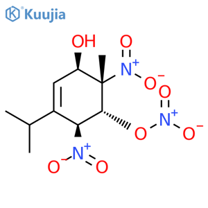 4-Cyclohexene-1,3-diol, 2-methyl-5-(1-methylethyl)-2,6-dinitro-, 1-nitrate, (1α,2α,3β,6β)- structure